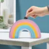 Aesthetic Rainbow Piggy Bank Pink Decor Cartoon Saving Pot Toddler Unicorn Home 1