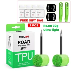 CYCLAMI Ultralight TPU Bike Inner Tube with French Valve - 45mm (2pcs)