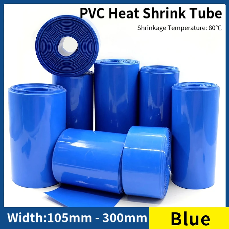 Heat Shrink Tube 1/8/15M PVC 18650 Lipo Battery Pack 105mm ~ 300mm Insulated Protection Film Wrap lithium Case Cable Sleeve