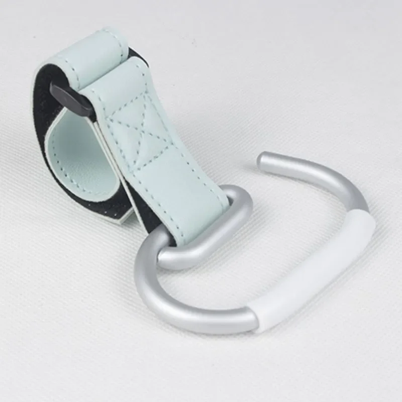 PU Leather Stroller Hooks Rotate 360 Degrees Multifunctional Leather Hooks For Bags Stroller Accessories Christmas Gift