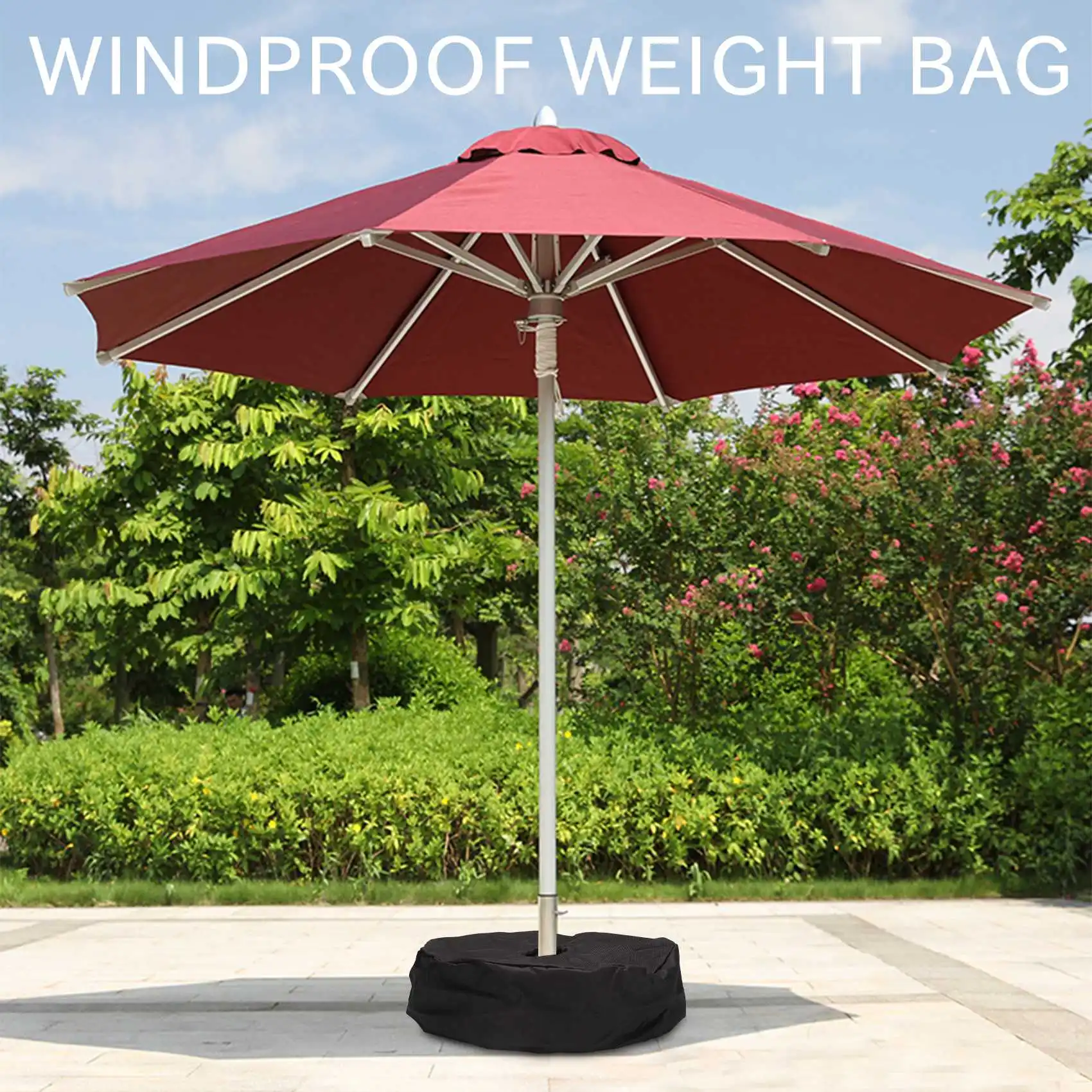 

Round Umbrella Base Weight Bag Windproof Sand Bags for Tent Sun Shelter Patio Sunshade