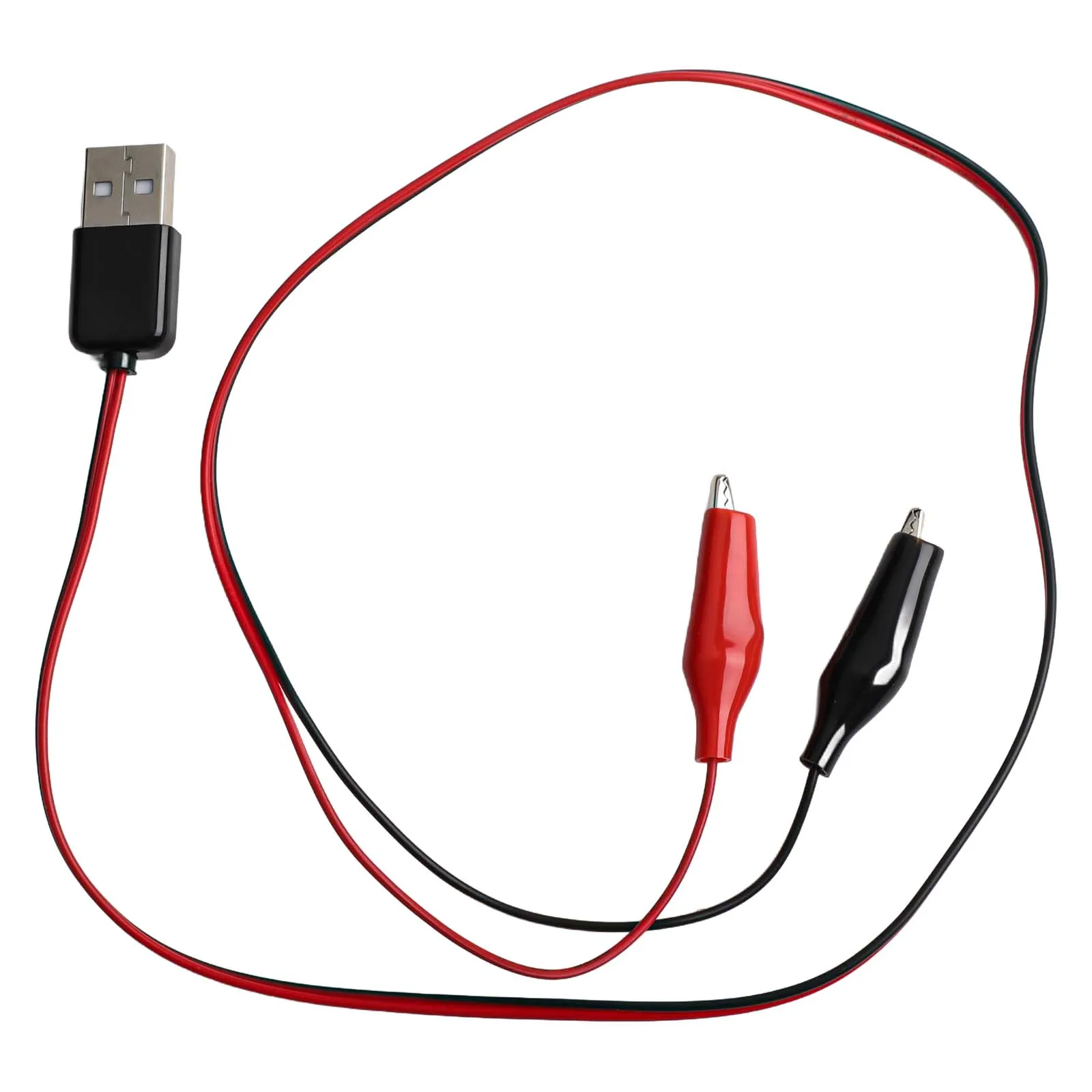 Alligator Test Clip USB Male To Female Connector Adapter Power Cord 60CM 3-5A 18AWG Power Cord Test Measurement