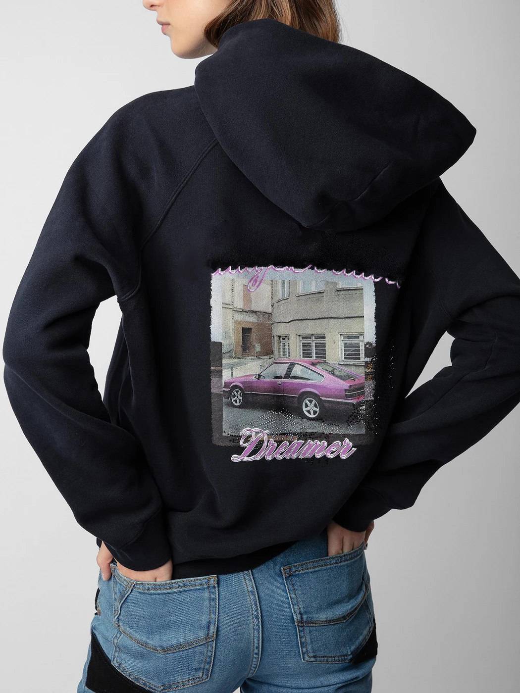 

Wings Strass Hoodies for Women Autumn Winter Clothes 2023 Graphic Oversized Pullovers Female Fashion Hooded Sweatshirt Tops