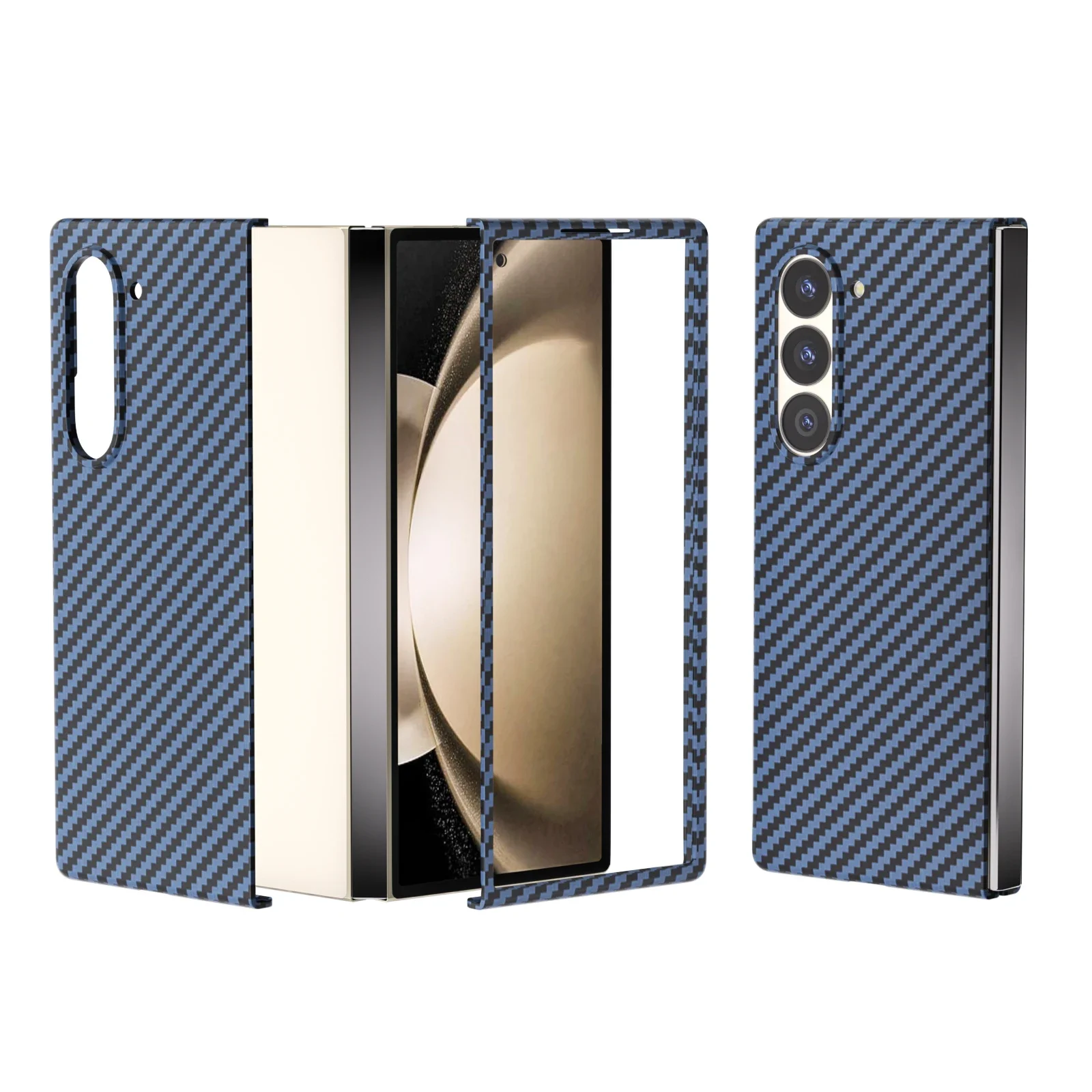 Sleek Matte Frosted Carbon Fiber Decal Case - Shockproof Protective Cover