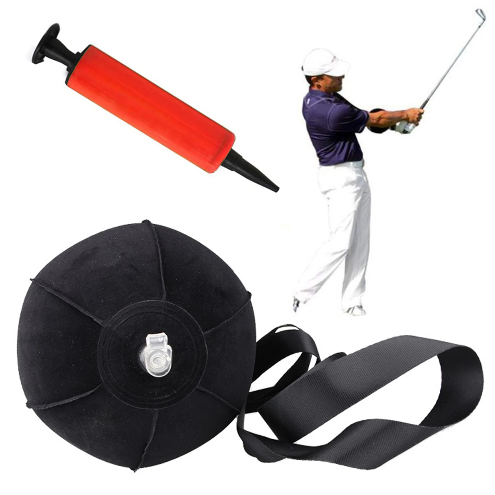 

Golf Swing Trainer Ball Lightweight Golf Swing Training Aid Assist Adjustable Design Swing Action Auxiliary Correction