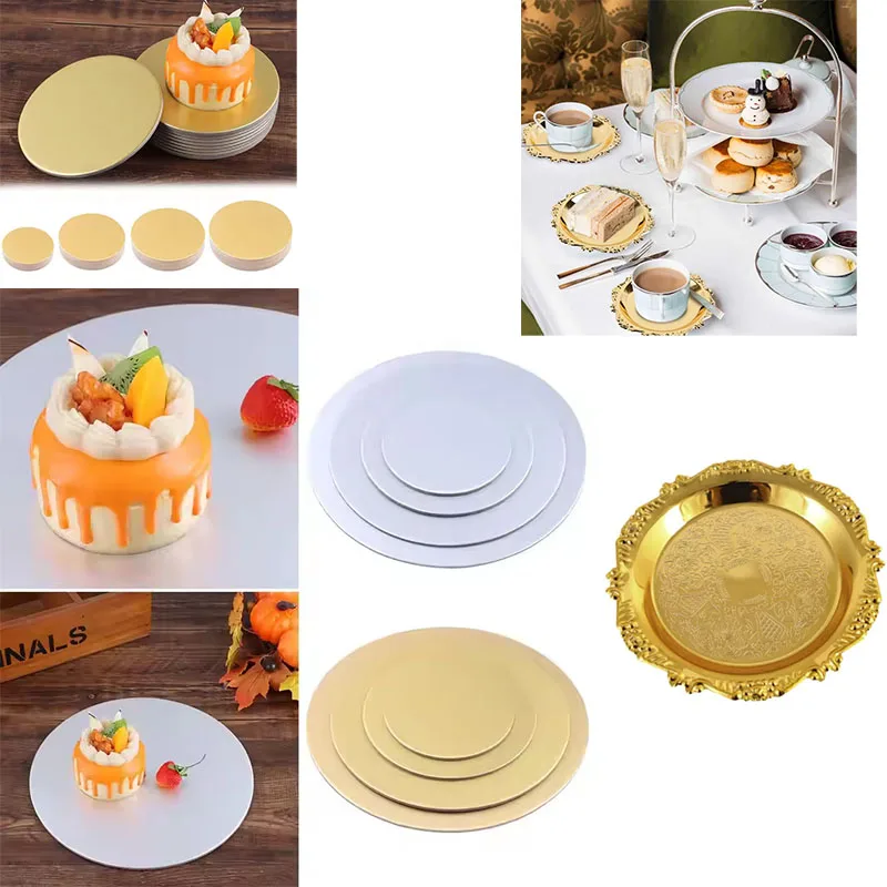 Golden Decorative Serving Trays Elegant Snack Plates Fruit Dishes Retro Metal Dessert Trays Wooden Nut Platters Cake Home Decor