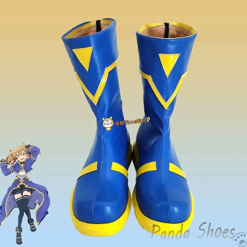 

Sword Art Online Silica Cosplay Shoes Anime SAO Blue Cos Boots Comic Ayano Keiko Cosplay Costume Prop Shoes for Halloween Party