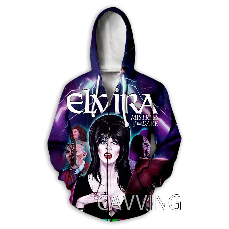 

New Fashion 3D Print E-Elvira Mistress Zipper Hoodies Zip Up Hooded Sweatshirts Harajuku Hoodie Hip Hop Sweatshirts Z01