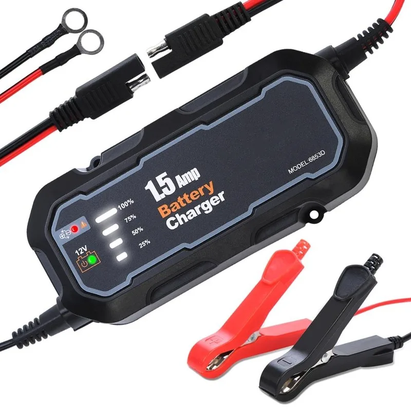 12V 4AH-14AH Smart Car Battery Charger Motorcycle Automatic Maintainer Trickle 