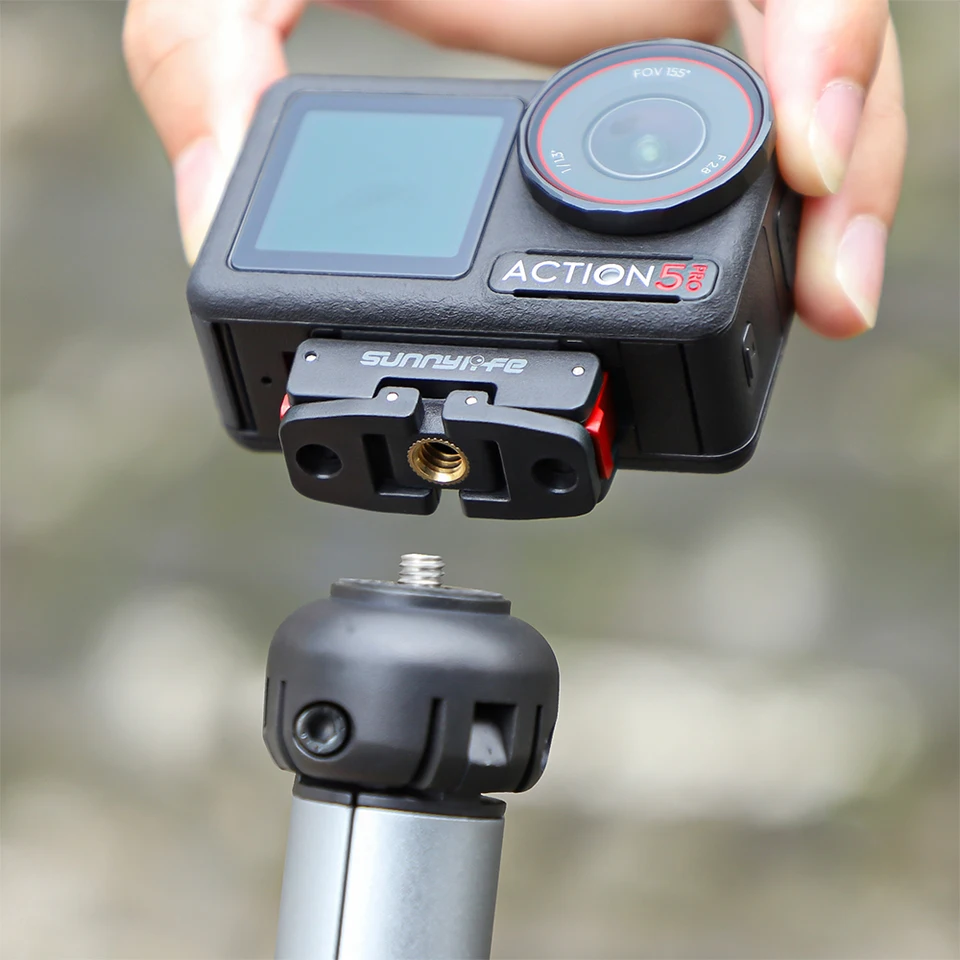 Dji osmo action 5 pro用磁気アダプター,カメラ三脚,クイックリリース