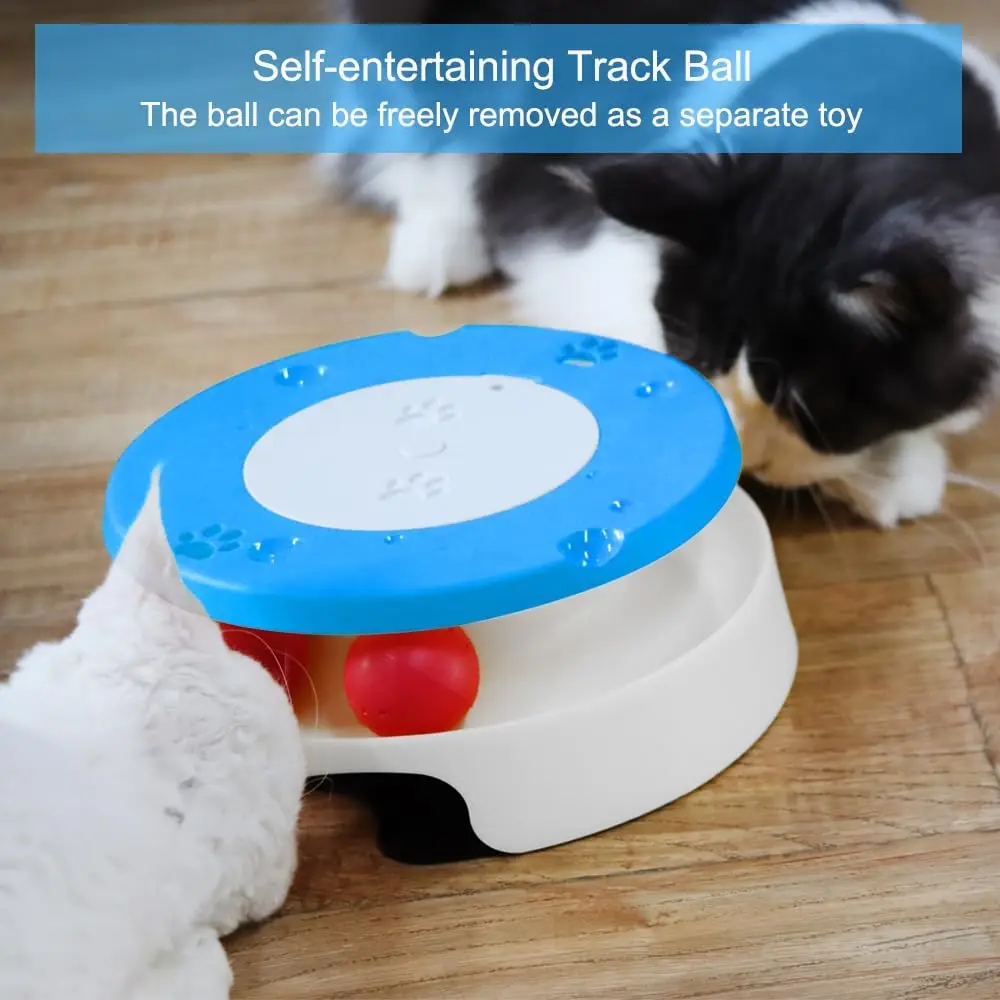 Interactive Cat Toys for Indoor Cats, Automatic Cat String Toy for Exercise, Fit Most Cats (Blue)