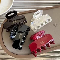 5.5cm Long Acetate Hair Crabs Red Hair Clips for Girls＆Women Tie up Hair Accessories New korean Fashon - Image 2