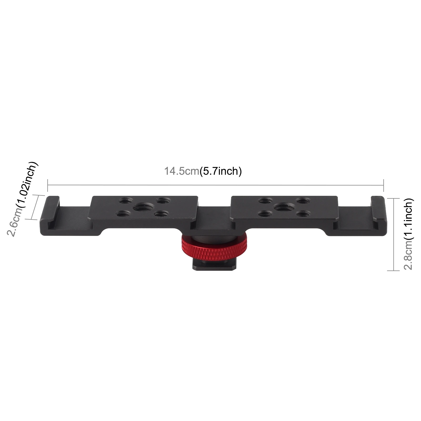 PULUZ Three-head Cold Shoe Bracket Mount For Camera Accessories Such as Microphone or Fill Light