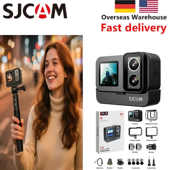 [Magazzino estero] SJCAM SJ20 4K Telecamera per sport all'aria aperta Anti-Shake 5G WiFi con schermo Casco Registrazione video per bici Nave veloce