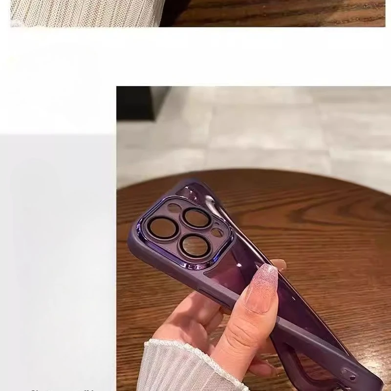 Soft Silicone Clear TPU Phone Case with Lens Protection and Shockproof Design
