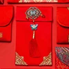 1pc Chinese New Year 2024 Red Envelope Lucky Money Bag Texture Faux Silk Visiting Relatives New Year Red Envelope For China 2