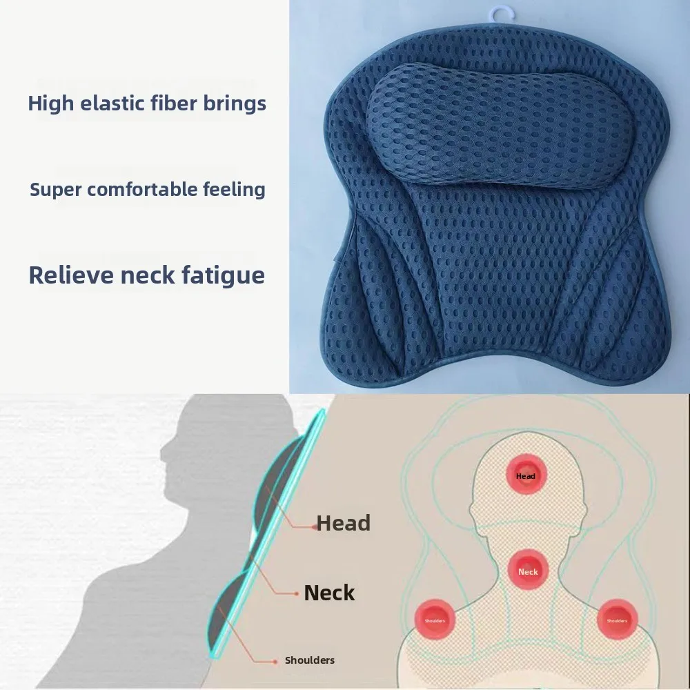เบาะผีเสื้อหมอนอ่างอาบน้ํา 1PC พร้อมถ้วยดูดตะขอ Breathable ห้องน้ําอ่างอาบน้ํา Quick-drying 4d อ่างอาบน้ําหมอน 1