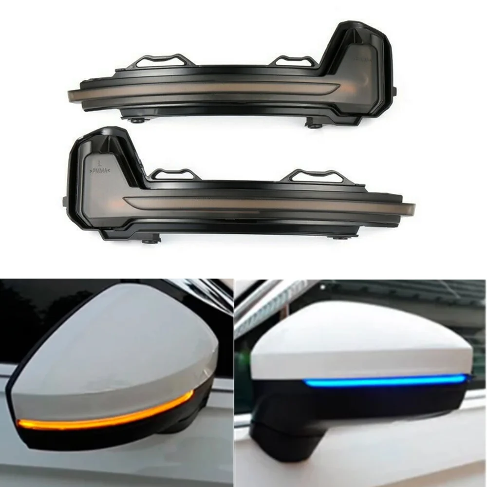 

2pcs LED Dynamic Turn Signal Light Side Rearview Mirror Indicator Sequential For VW Volkswagen Tiguan MK2 2017 Touareg MK3 2019