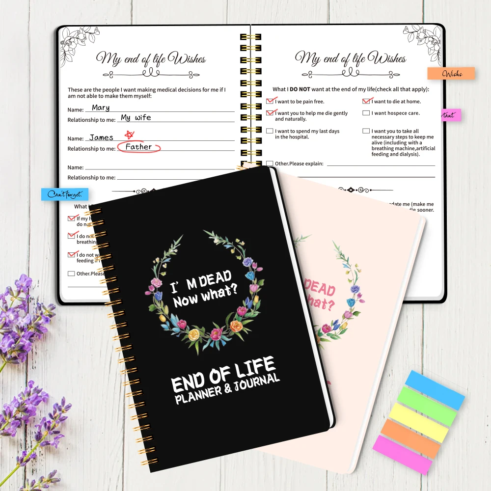 Adult Life's End Planning Workbook, Organizer of Affairs, Inner Pages ...