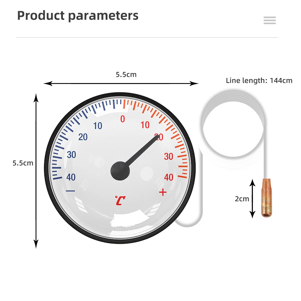 Oven Thermometer, Large Dial, Temperature Measurement -40~+40℃/10-120℃