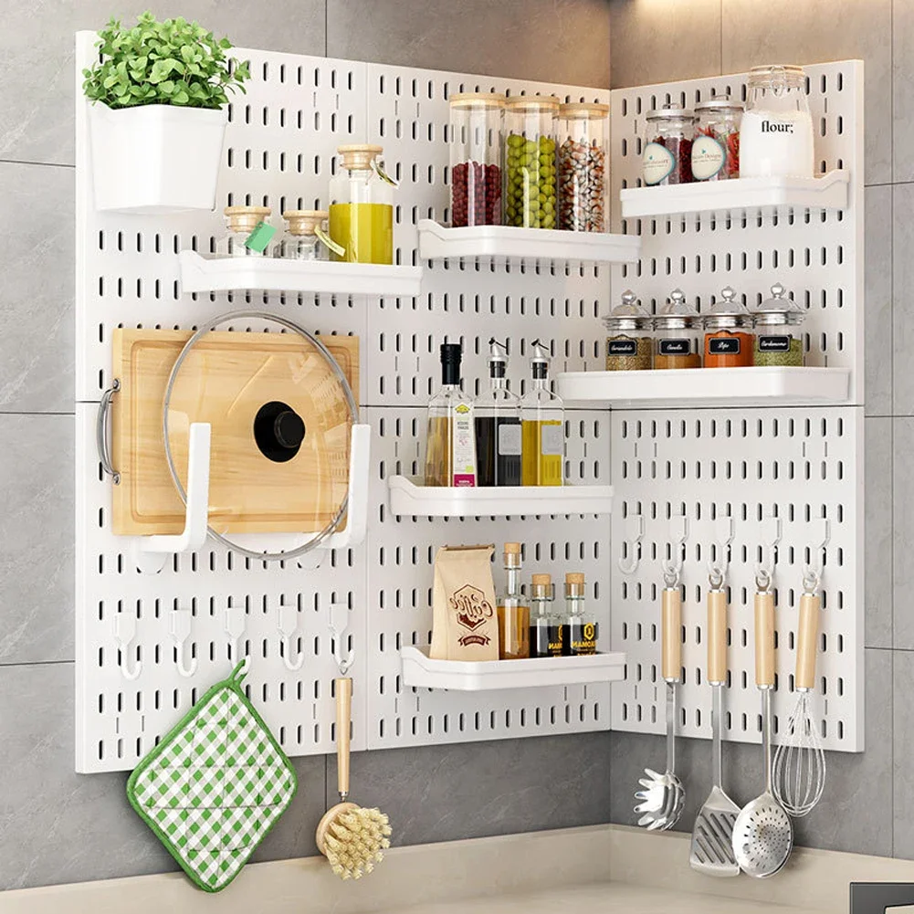 Versatile Wall-Mounted Pegboard Organizer for Home and Office Storage