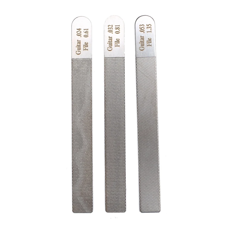 Quality 3Pc/Set Guitar Nut Files Fret Crowning Slot Filing Luthier Repair Tool Kit For Guitar