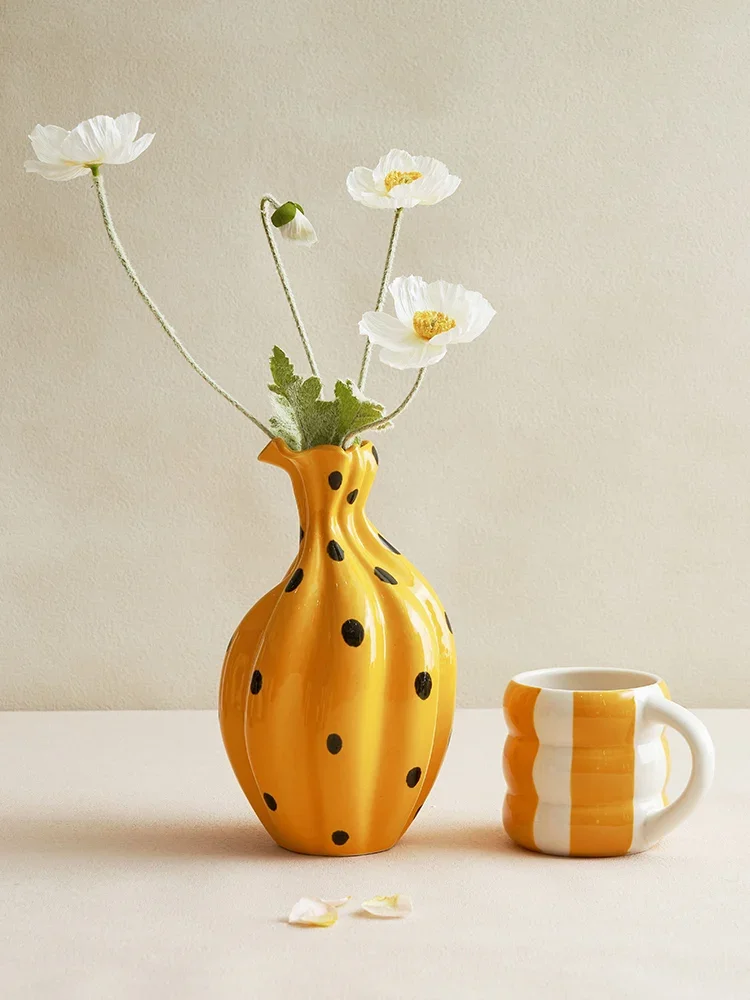 European Dazzle Porcelain Dice Vase Hydroponic Vase Flower Arrangement Living Room Porch Decoration Flower Container Decoration 3