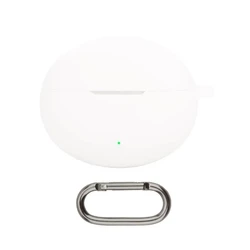 Flexible Protective Silicone Sleeve for Wireless Earbuds - Dustproof and Shockproof Cover (WHITE)