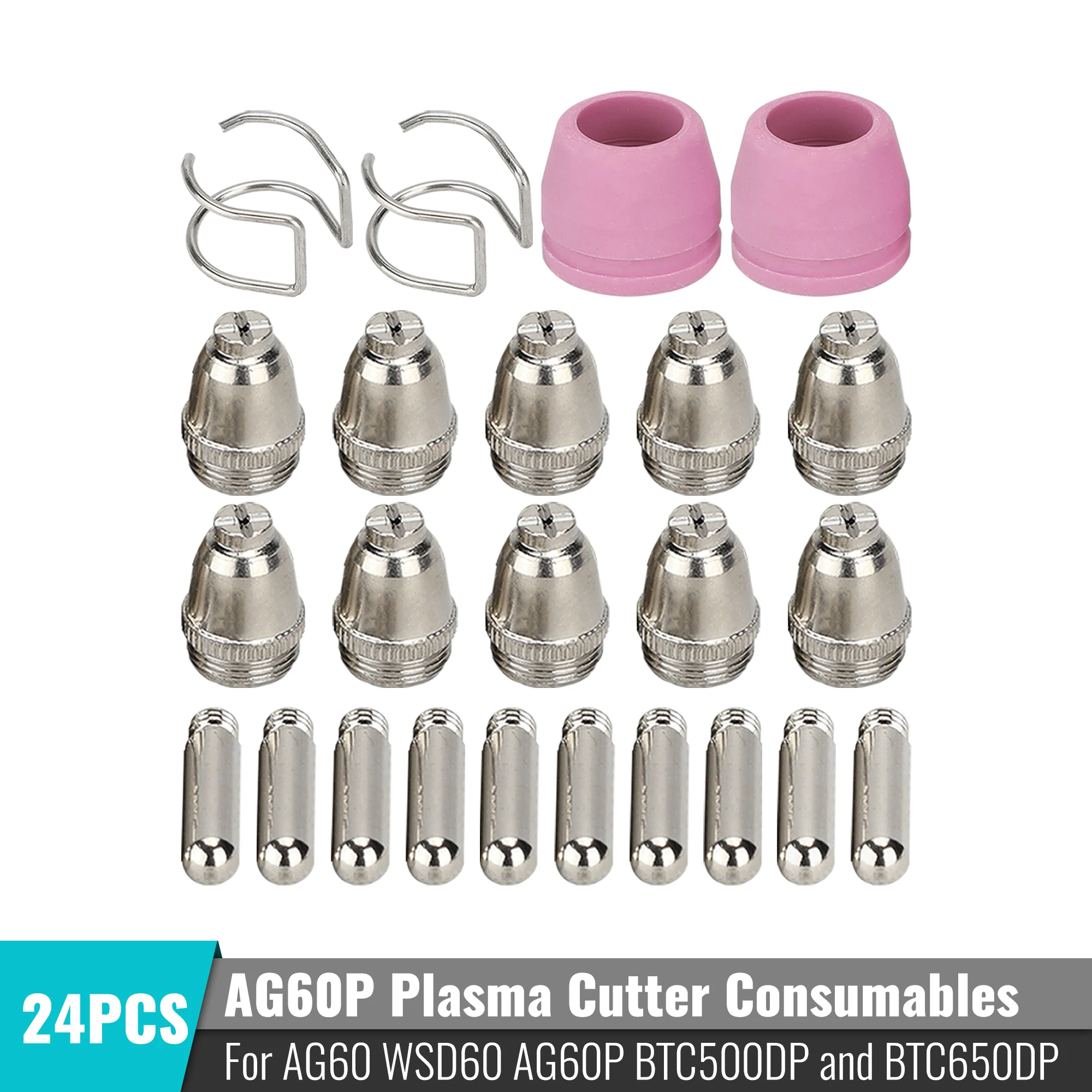 Kit 80 Bico Eletrodo Plasma Tocha De Corte Sg55 Ag50 Cut60 | Frete grátis