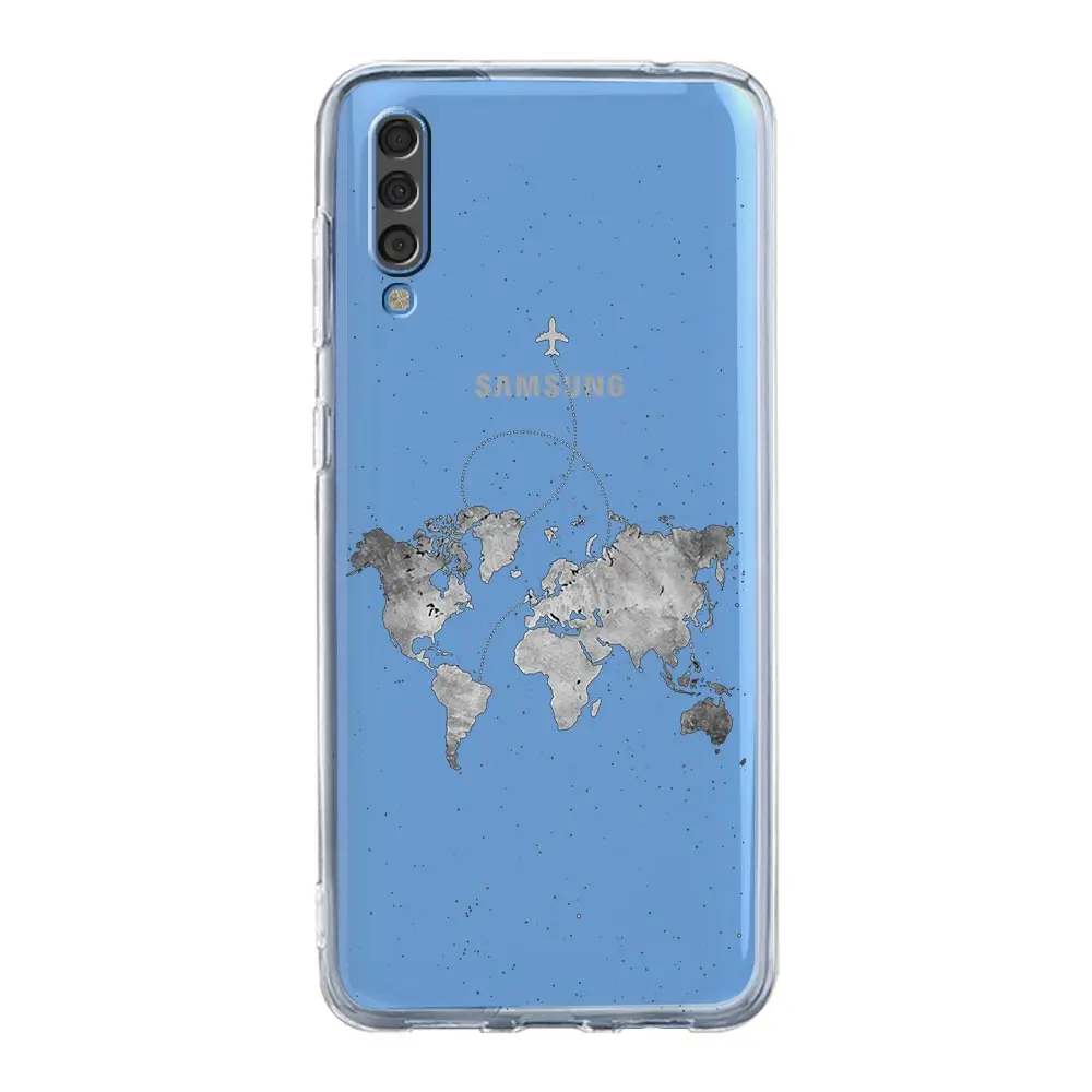 Cartoon World Map Scenery Phone Case Cover