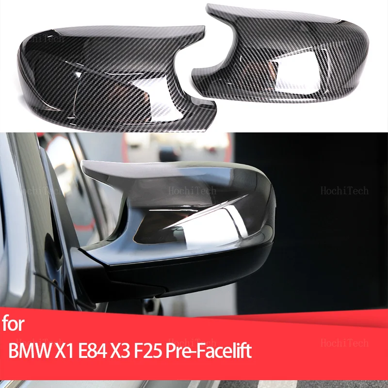 

Replacement Rearview Side Mirror Covers Cap For BMW X3 F25 X1 E84 Pre-LCI 2010 2011 2012 2013 Carbon Fiber Pattern Glossy