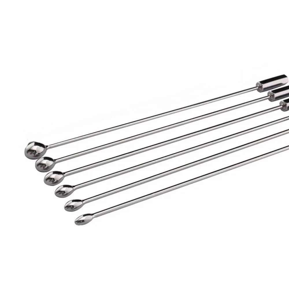 Stainless Steel Penis Plug Electrical Shock Uretral Stimulator Urethral Sounding Beads Penis Massage Wand Sex Toys for Men