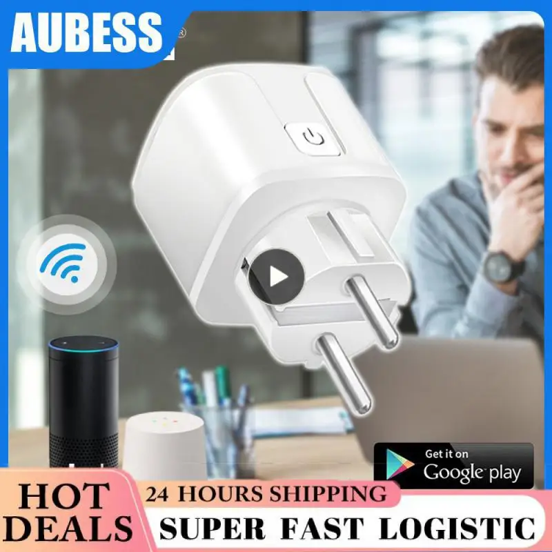 

Розетка с Wi-Fi, огнестойкая, без шлюза, защита от перезарядки, таймер Smart Life, Беспроводная розетка с дистанционным управлением, Голосовое управление, 16 А