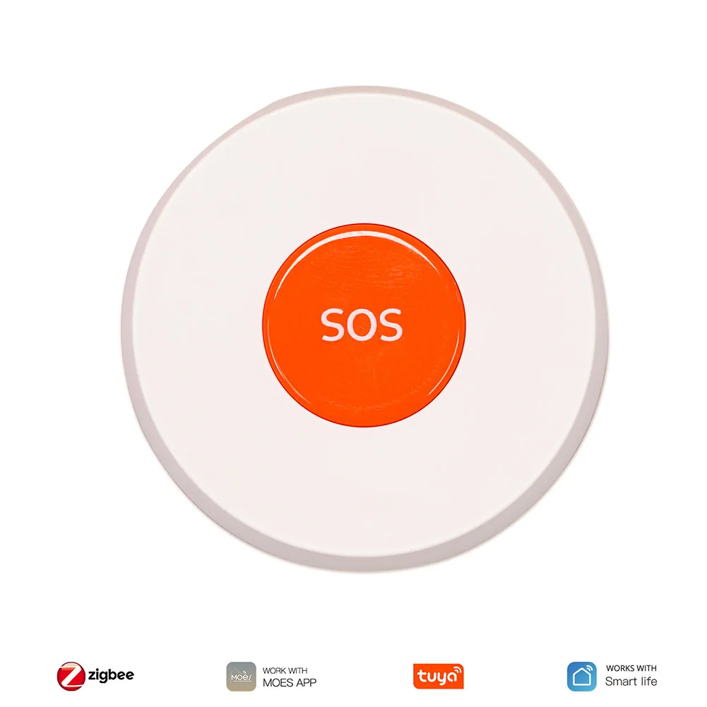Zigbee SOS Emergency Call Button APP Notification Wireless Panic Button Alarm Emergency Alarm for Kid Elderly Patient