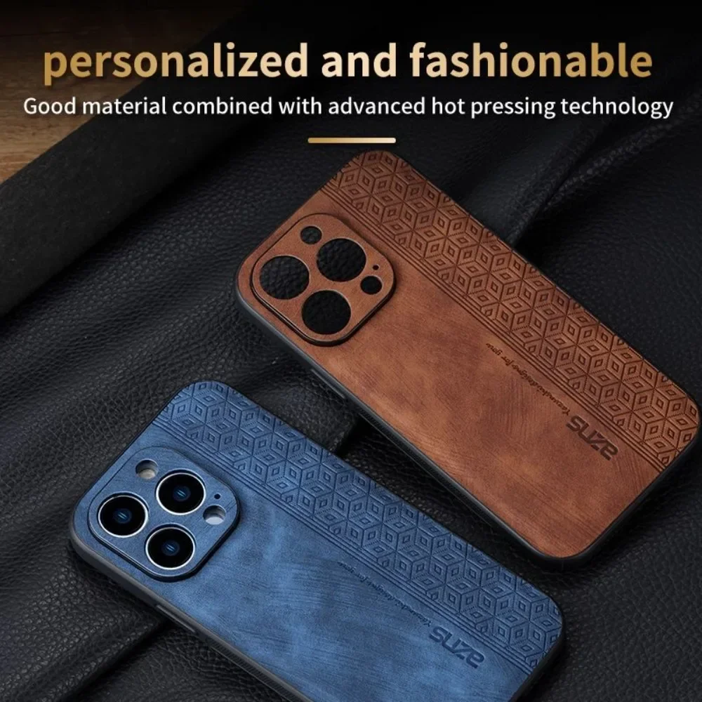 Leather Shockproof Business Phone Case - Soft and Durable Cover