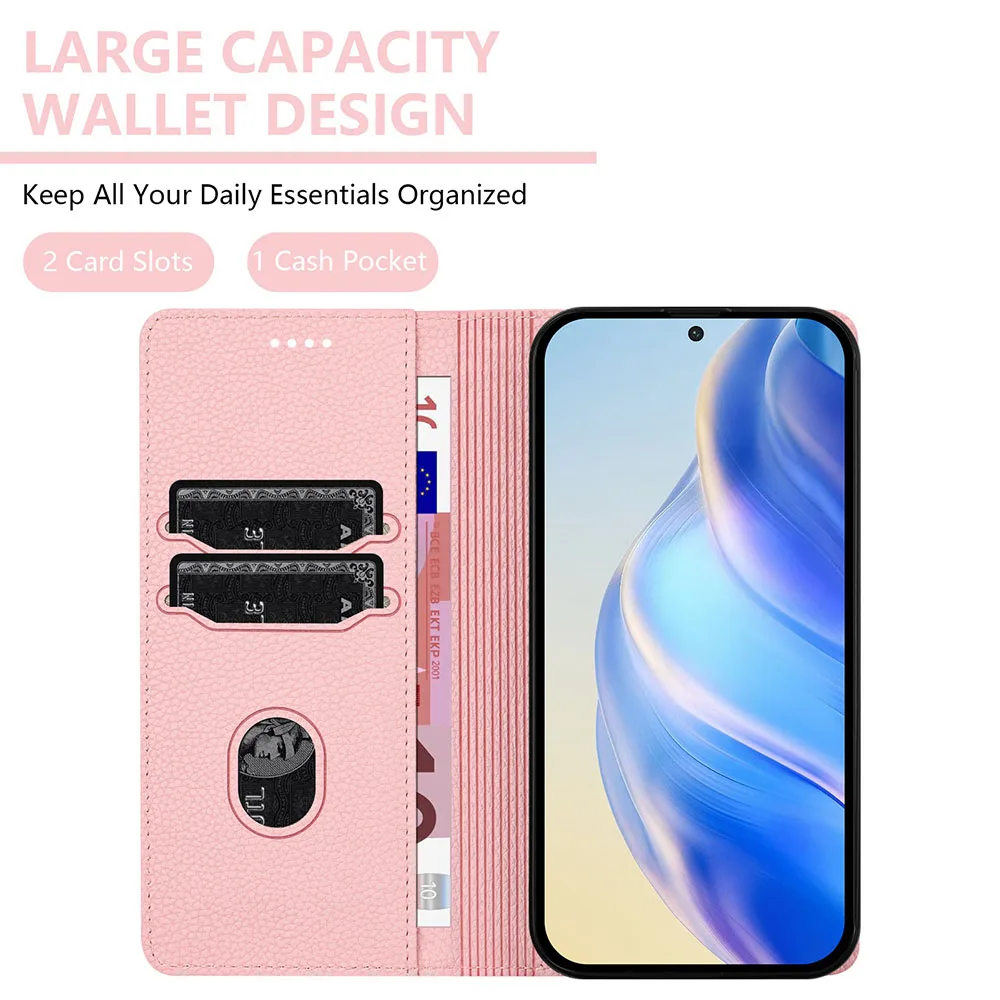 Magnetic Flip Wallet Phone Case with Card Slots