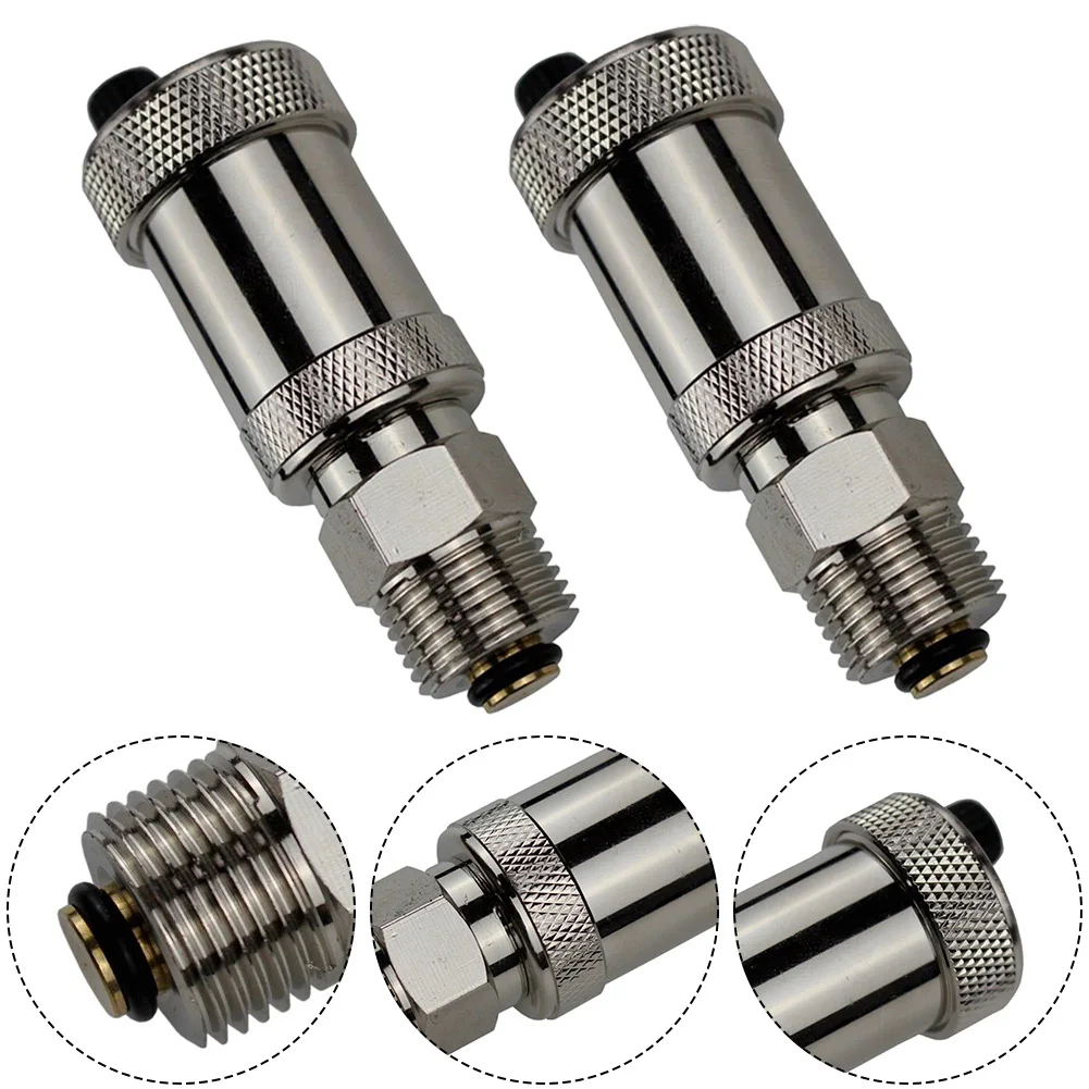 

2pcs Automatic Vent Valve Brass 1/2'' 3/8" Heating Shut-off Valve Quick Vent For Heating Systems Hardware Household Improvement