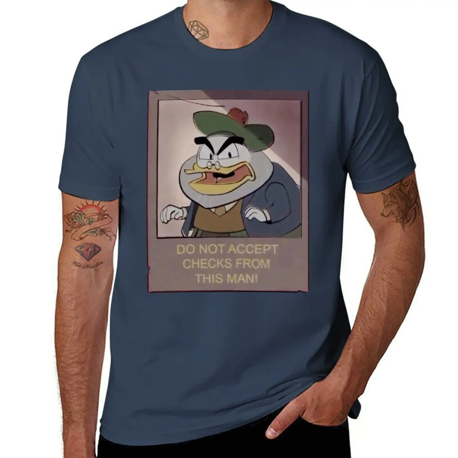 

New Flintheart Glomgold: DO NOT ACCEPT CHECKS FROM THIS MAN T-Shirt korean fashion heavyweight t shirts tops t shirt men