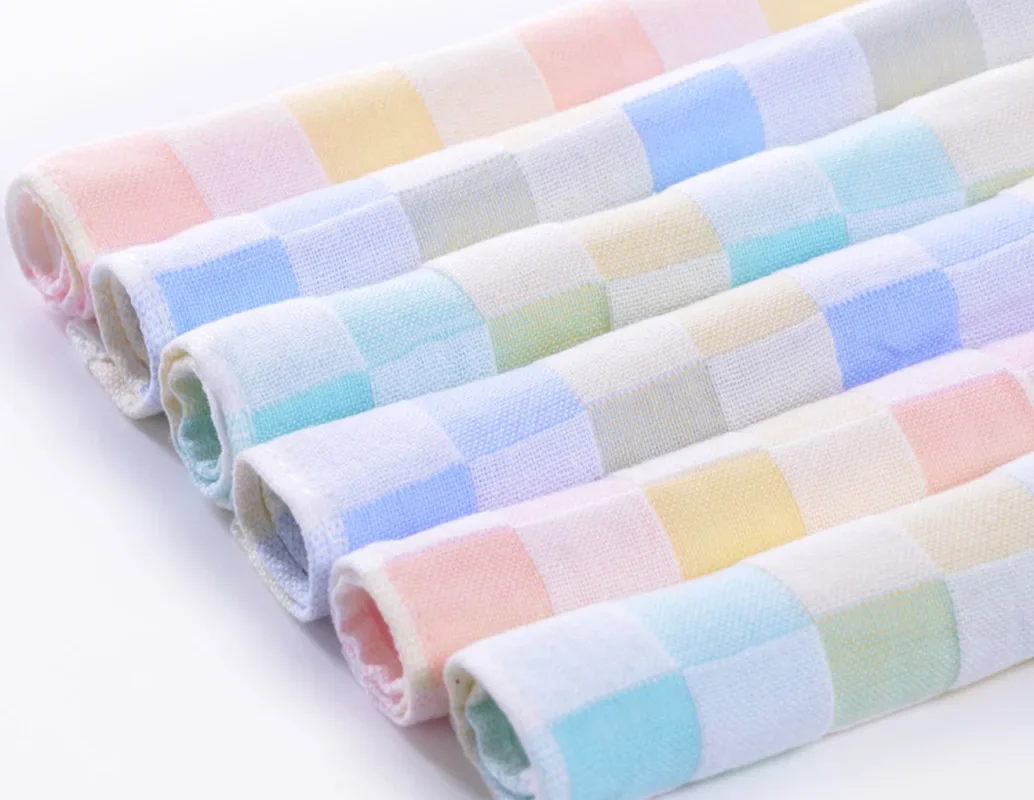 3 Pcs Soft Baby Infant Small Bath Towel Newborn Absorbent Drying Washcloth Feeding Cloth Random Color