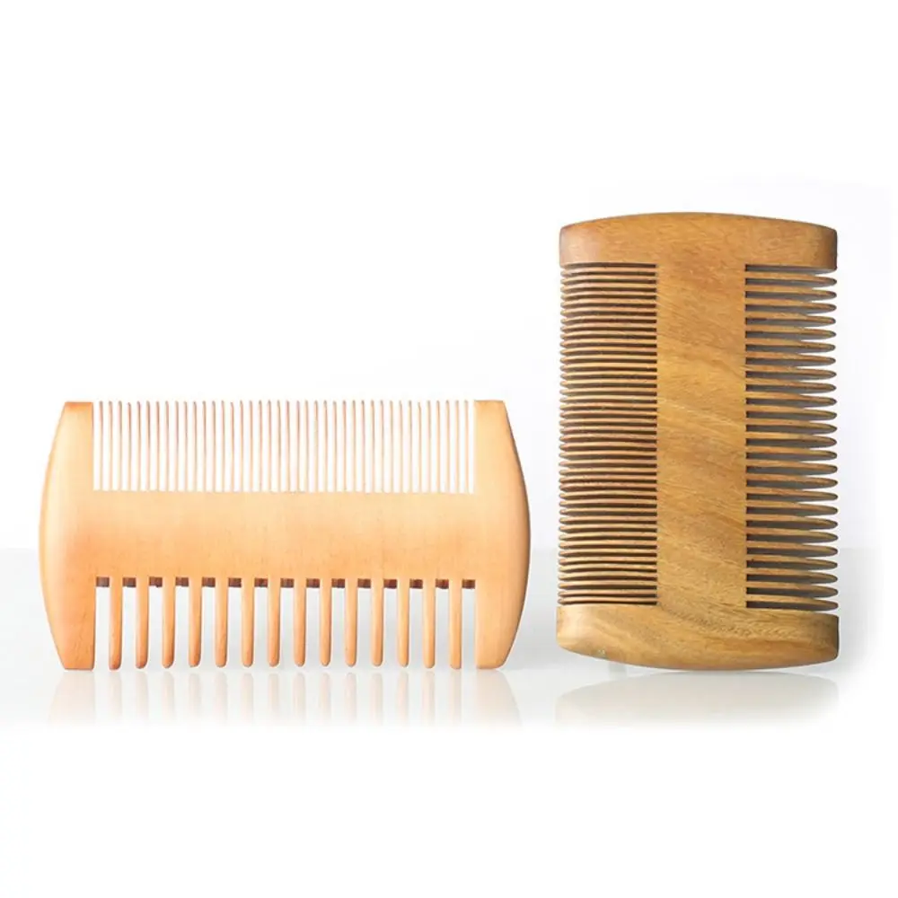 

Care Double-Sided Wide Tooth Space And Narrow Tooth Space Grate Comb Remove Dandruff Lice Beard Comb Natural Peach Wood