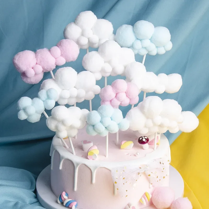 Rainbow Cake Topper Star Cloud Cupcake Decorations Sofa Clay Cake Decor Baby Shower One 1st Happy Birthday Party Kids Girl Boy party decorations,birthday party supplies,cake topper,cake decorations,cake toppers