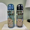 780ml Capybara transparent Cup Cute Cartoon Water Bottle with Carry Strap Leakproof Portable Outdoor Drinking Cup Sports Bottle 5
