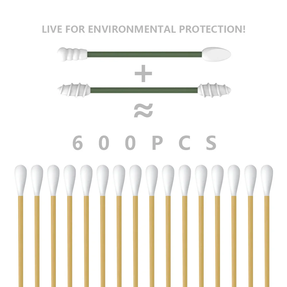 2-4Pcs Reusable Swabs Ear Cleaning Stick for Makeup Application Cleaning Double-headed Spiral Swab Ear Cleaner Swabs Care Tools