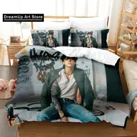 3D Print Kpop Jeon Jung Kook Album Bedding Set Boys Girls Twin Queen King Size Duvet Cover Pillowcase Bed boys Adult Bedroom 1