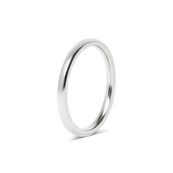 Elegant Women's High Polished Stainless Steel Wedding Band - Classic Bridal Jewelry - 8 (2mm)