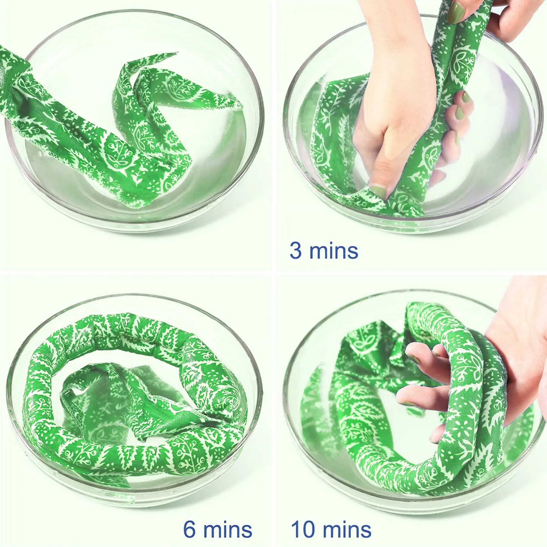 10 pcs Ice Cooling Wrap Scarf Cooling Bandana for Neck Cooling Scarves for Men and Women Outdoor Activities 3