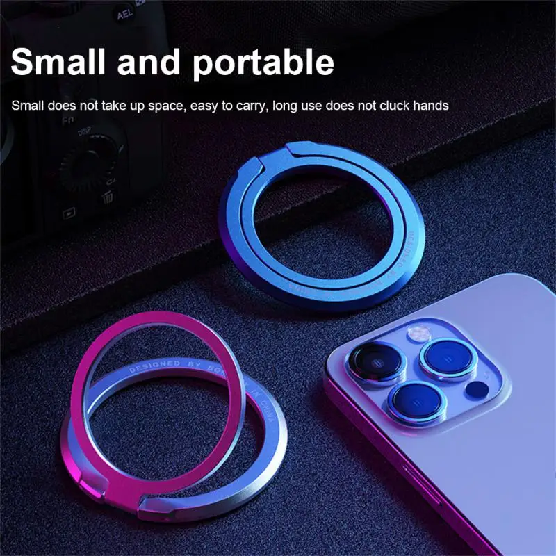 Little Bracket Zinc Alloy Desktop Stand Mini Invisible Double Folding Ultra-thin Live Universal Magnetic Mobile Phone Stand Hot！