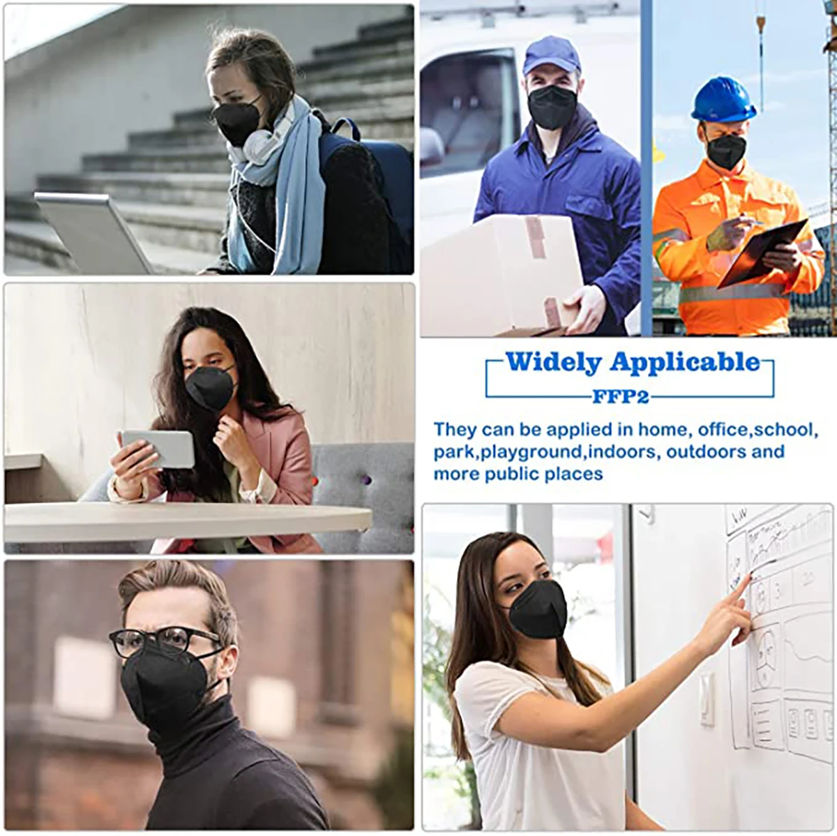 ZOOBOO Mascarillas ffp2 virus face mask 5 Layer FFP2Mask KN95 Filter Respirator FFP2MASK Protective Masken CE fpp2