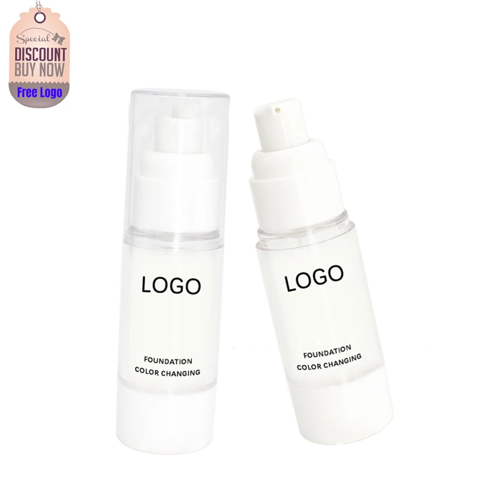 

Custom Teperature Changing Liquid Foundation Waterproof Long Lasting Brighten Portable Full Coveage Bulk Makeup Private Label