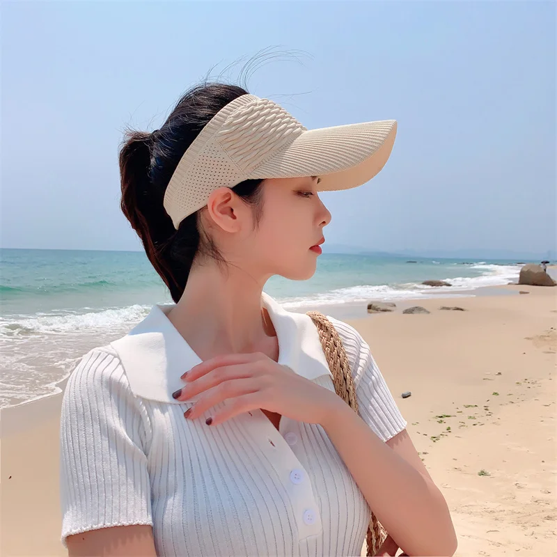 custom baseball caps New 2022 Women's Cap Outdoor Sport Baseball Cap Breathable Empty Top Hat Visor Anti-UV Sun Hat Caps Girl Golf Tennis Hats ladies baseball cap